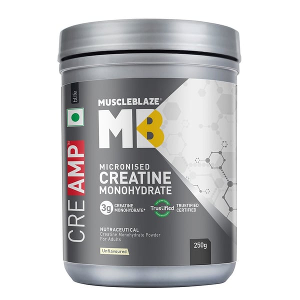 MuscleBlaze Creatine Monohydrate CreAMP,  0.55 lb  Unflavoured 
