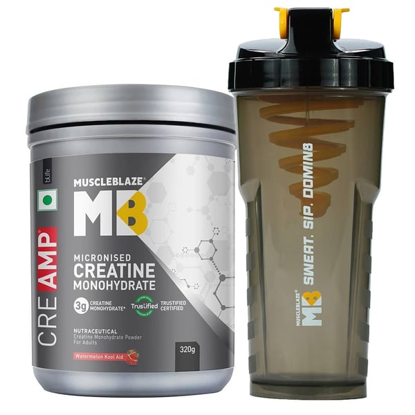 Creatine Monohydrate CreAMP 0.71 lb Watermelon Kool Aid & Shaker Combo