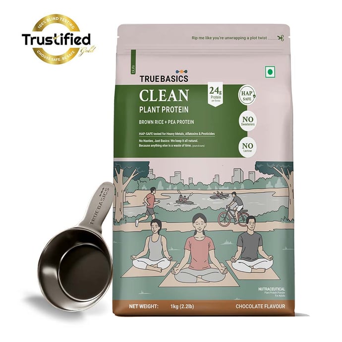 TrueBasics Clean Plant Protein, 2.2 lb Chocolate