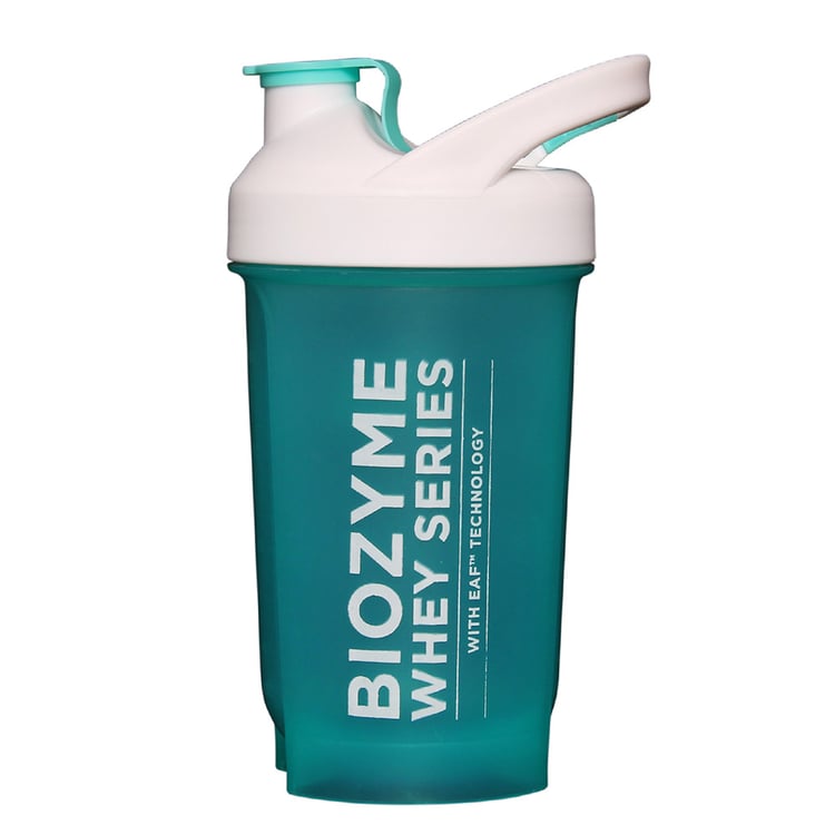 3 - MuscleBlaze Biozyme Whey Series Shaker, Green 500 ml