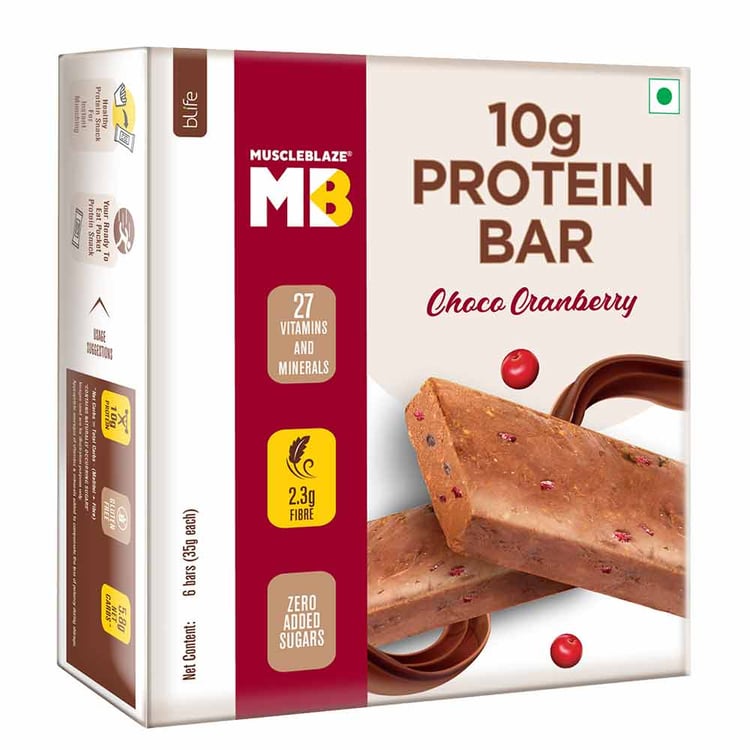 2 - MuscleBlaze Mini-Protein Bar (10g Protein),  6 Piece(s)/Pack  Choco Cranberry 
