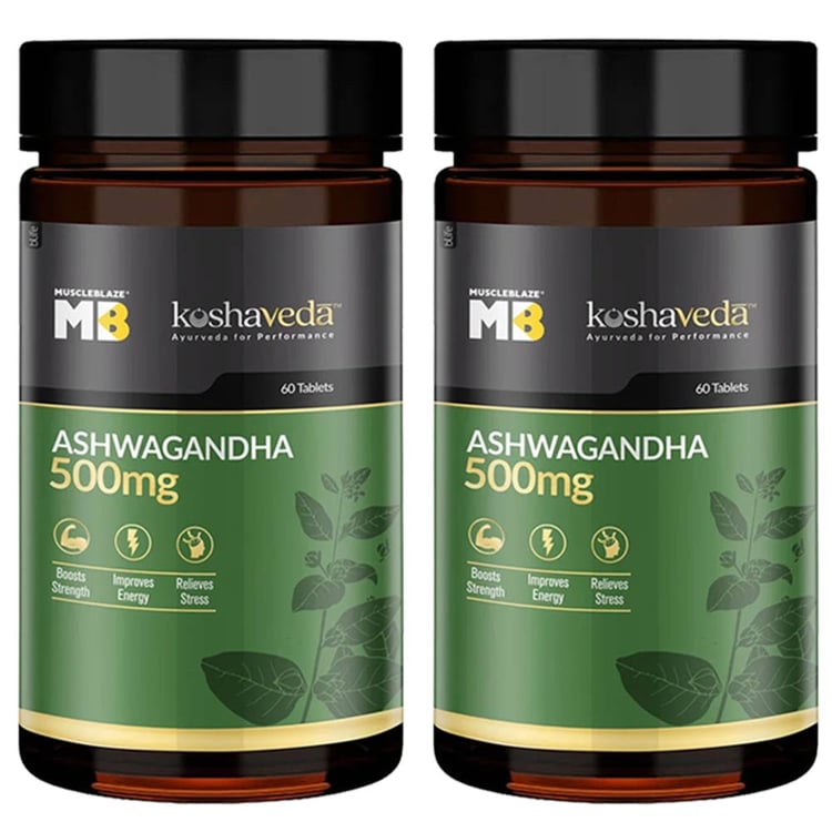 MuscleBlaze Ayurveda for Performance Ashwagandha 60 Tabs - Pack of 2