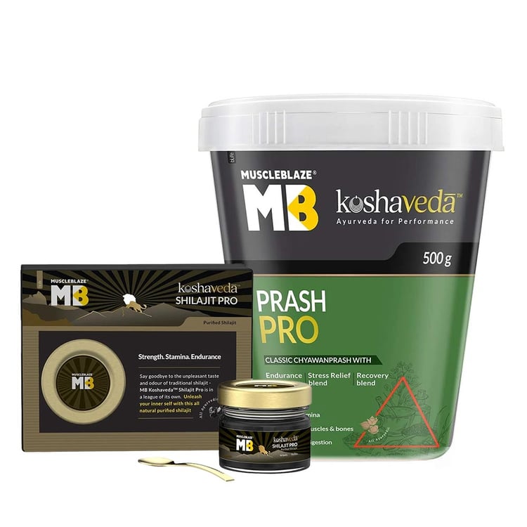 Koshaveda Prash Pro 500g & Shilajit Pro 20g by MuscleBlaze Combo