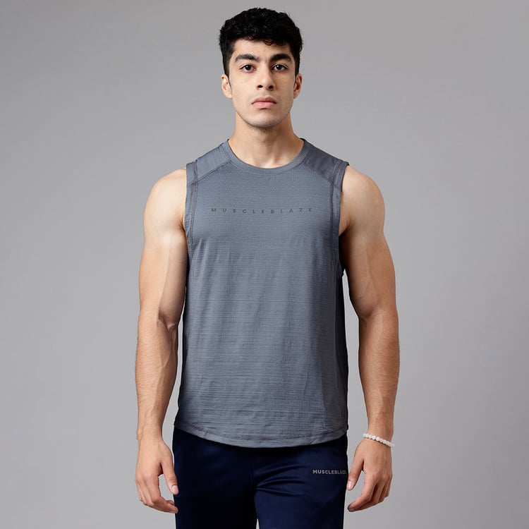 1 - MuscleBlaze Delt Tank,  Nardo Grey  Medium 