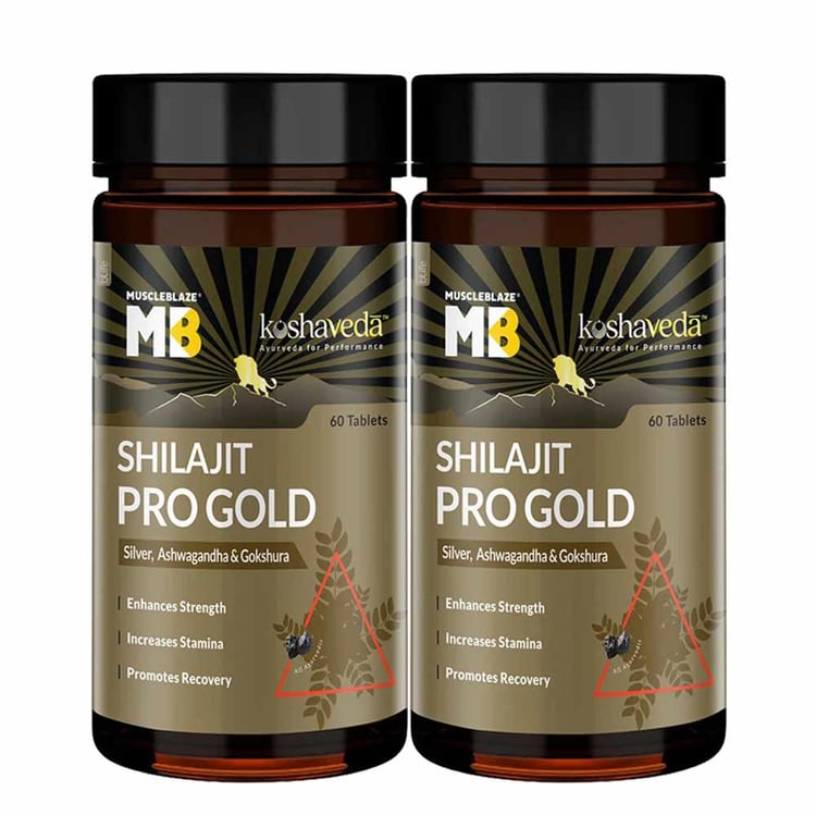 Koshaveda Shilajit Pro Gold by MuscleBlaze 60 Tabs - Pack of 2