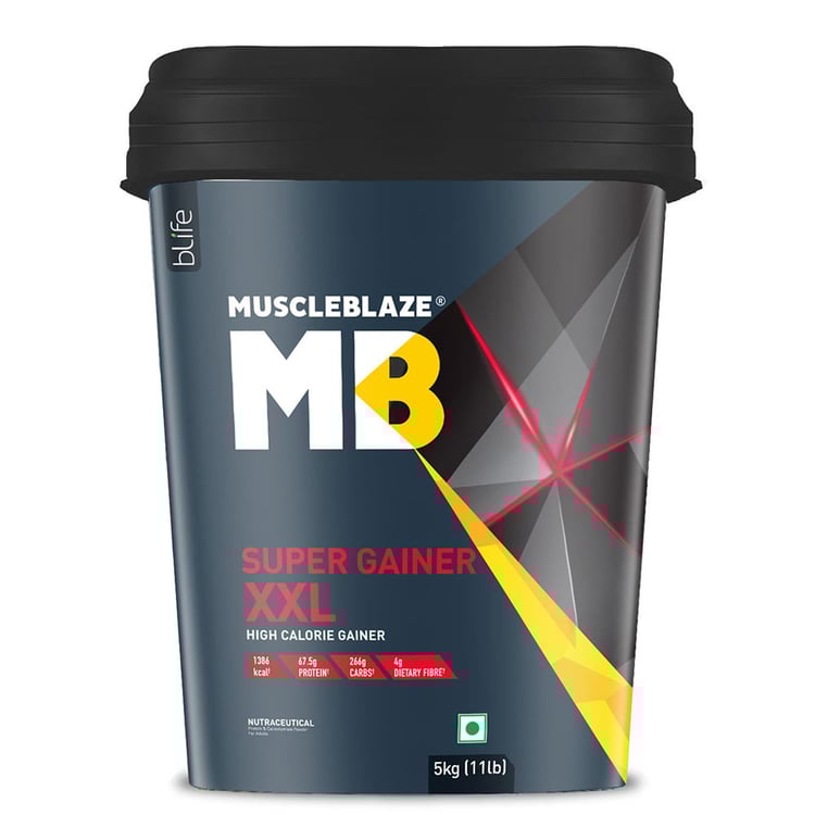 2 - MuscleBlaze Super Gainer XXL Weight Gainer,  11 lb  Banana 