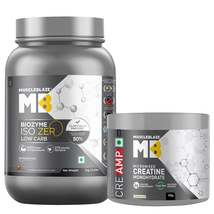 Biozyme Iso-Zero 1 kg & Creatine 100g Combo