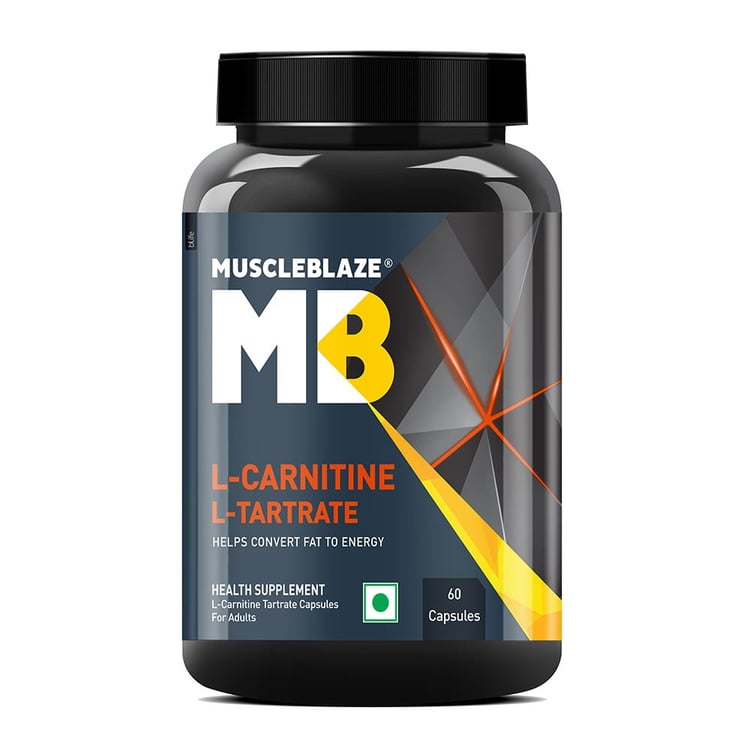 3 - MuscleBlaze L-Carnitine L-Tartrate,  60 capsules  Unflavoured 