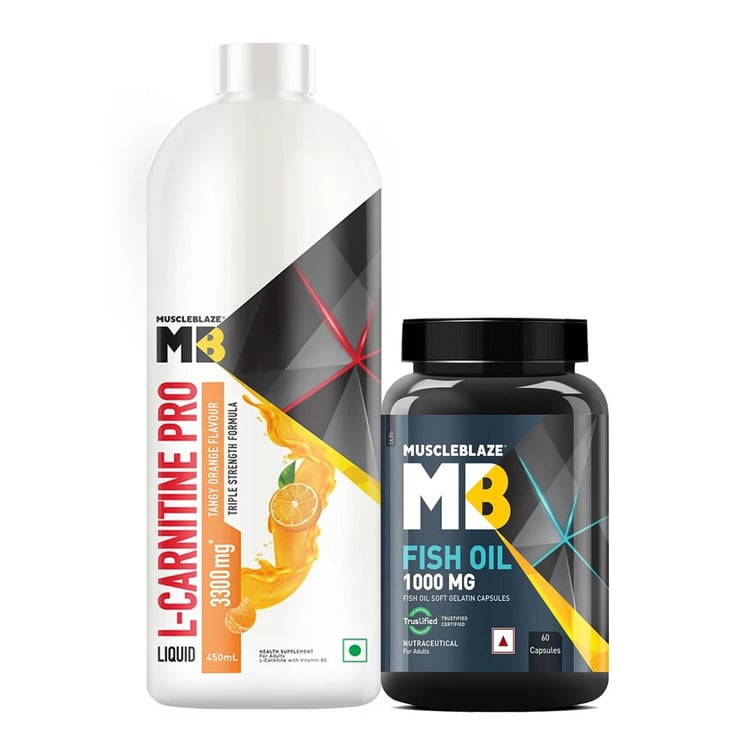 Liquid L-Carnitine PRO 450ml & Fish Oil 60 Caps Combo