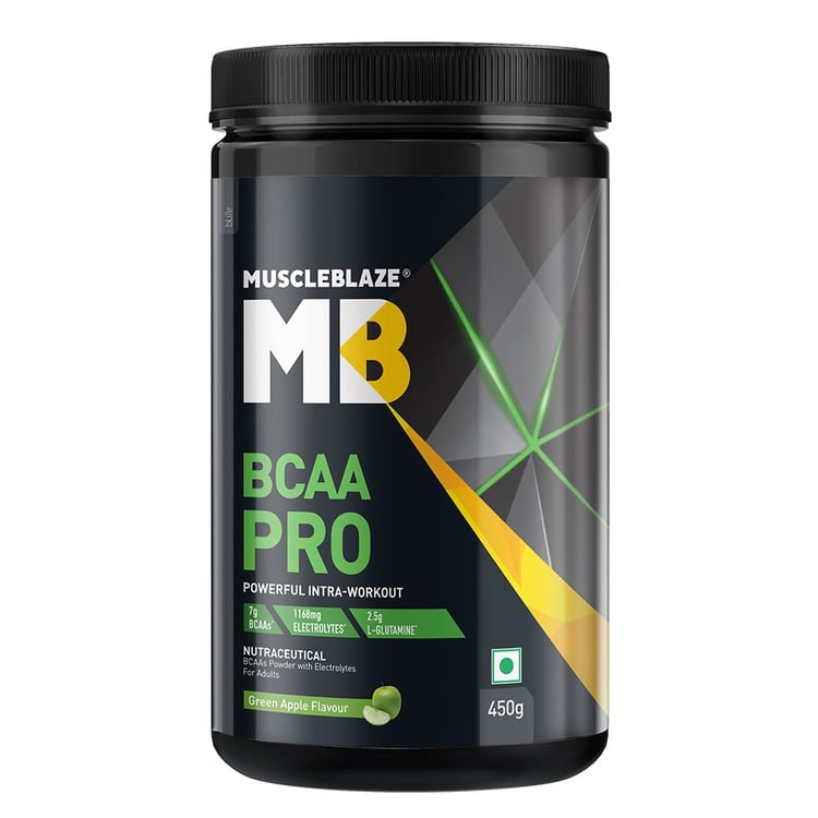 2 - MuscleBlaze BCAA Pro Essential Amino Acids,  0.99 lb  30 Servings  Green Apple 