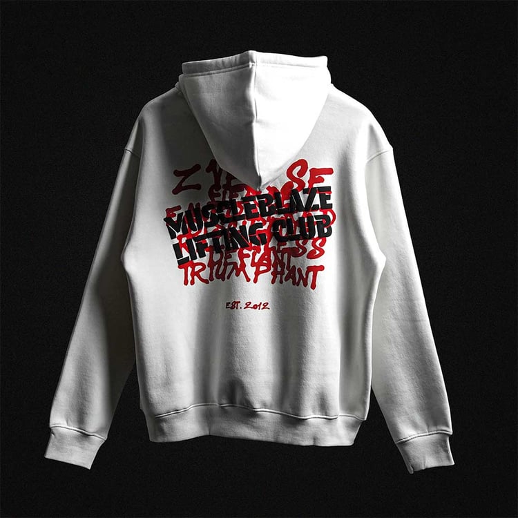 3 - MuscleBlaze Z-League Hoodie,  Medium  White