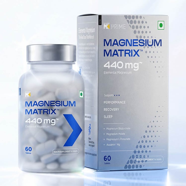 1 - MuscleBlaze Magnesium Glycinate,  Unflavoured  60 tablets 