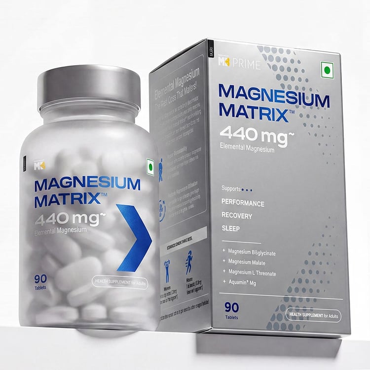 MuscleBlaze Prime Series Magnesium Matrix, Unflavoured 90 tablets