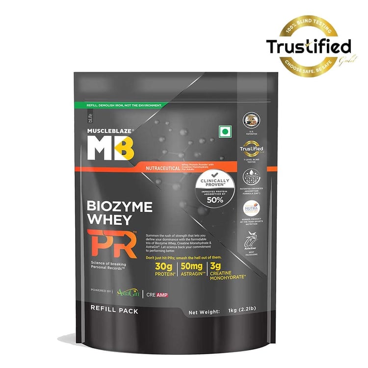 1 - MuscleBlaze Biozyme Whey PR,  2.2 lb  Chocolate Fudge 