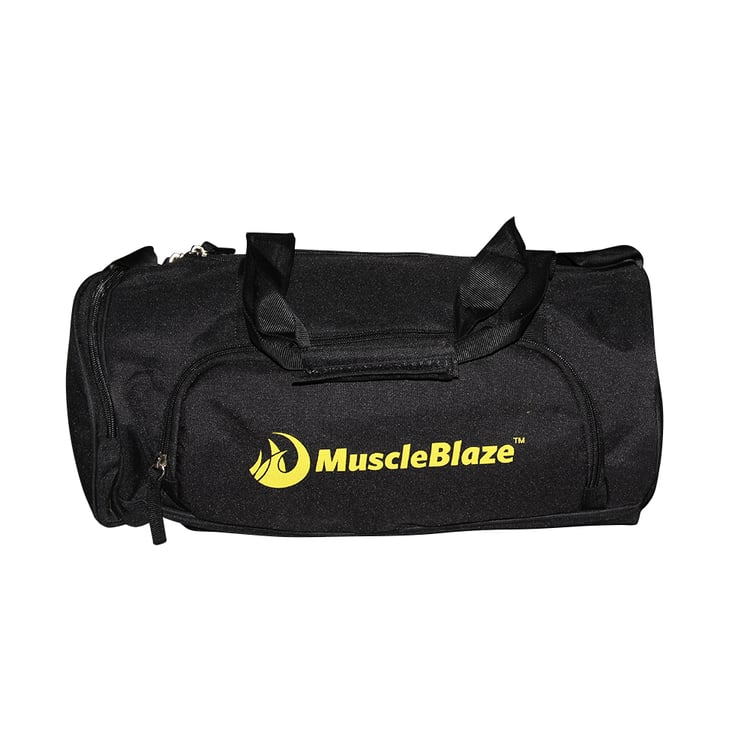 MuscleBlaze Gear Gym Bag,  Black/Yellow 