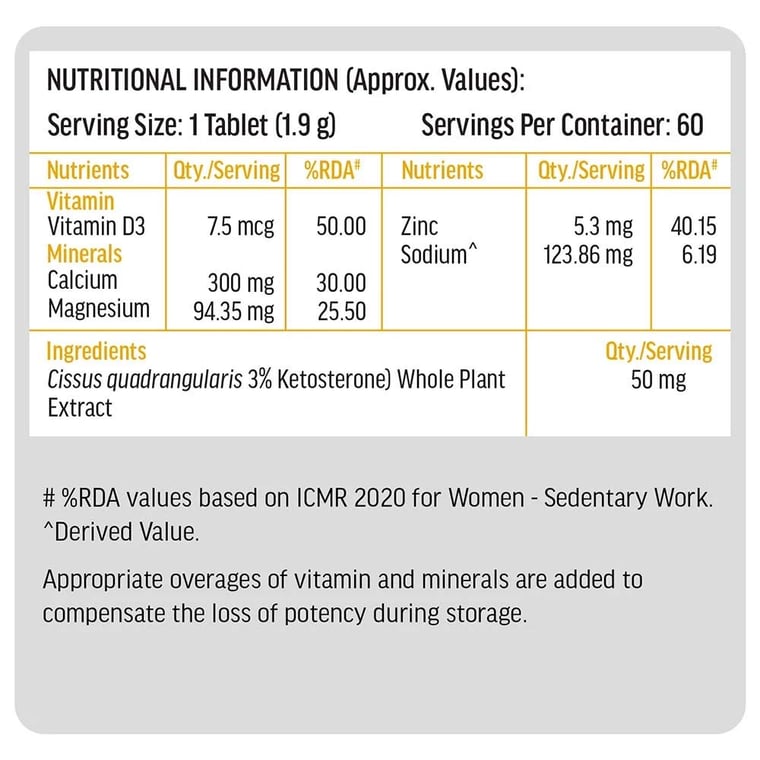 HK Vitals Iron + Folic Acid & Calcium 60 Tabs Combo by HealthKart