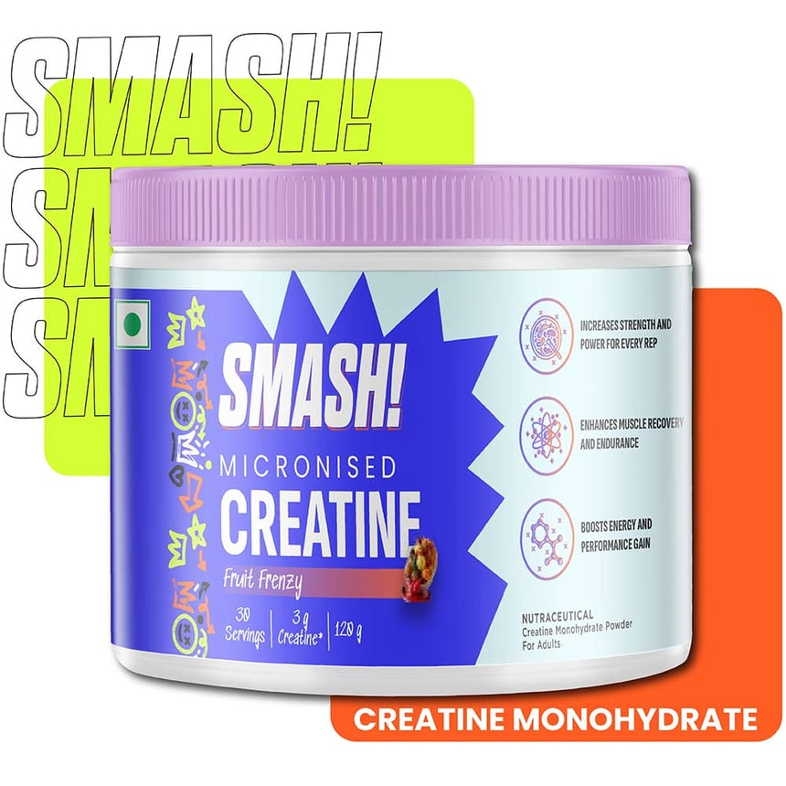 Smash Micronised Creatine Monohydrate, Fruit Frenzy 0.26 lb